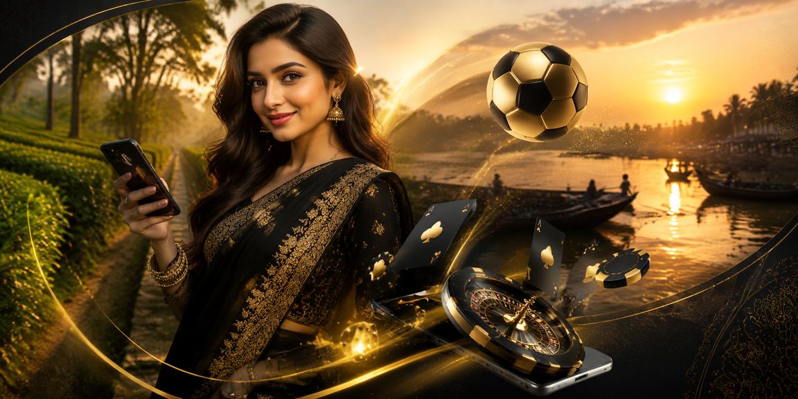 বরিশালে চা বাগানের পাশে top 555 ক্যাসিনো অ্যাপ উপভোগ করছেন একজন ব্যবহারকারী