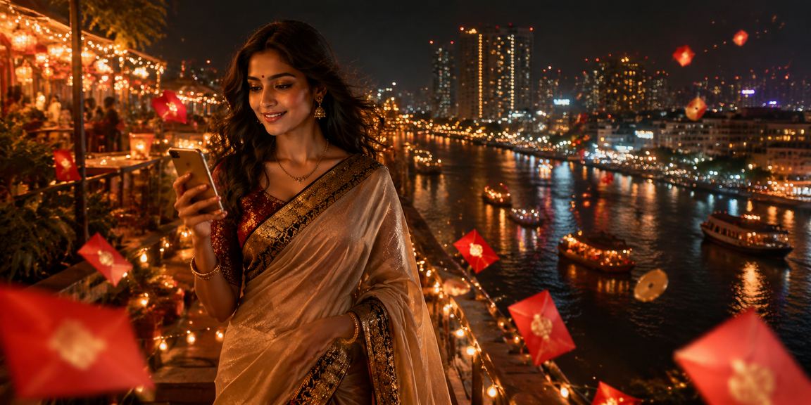 ঢাকার নাইট মার্কেটে top 555 রেড এনভেলপ বোনাস অফারের উৎসবমুখর দৃশ্য